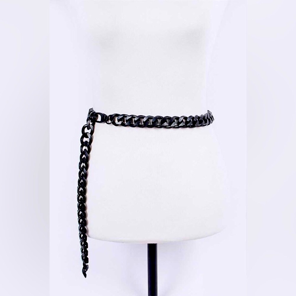 Iron Link Chain Waist Statement Belt